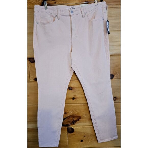 NEW NWT WOMEN 18/34R UNIVERSAL THREAD HIGH RISE SKINNY JEANS PEACH PANTS STRETCH - Picture 9 of 15